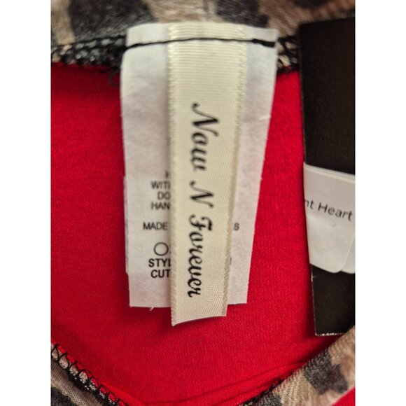 Now N Forever, Red Shirt, Animal Print Heart - Picture 3 of 5